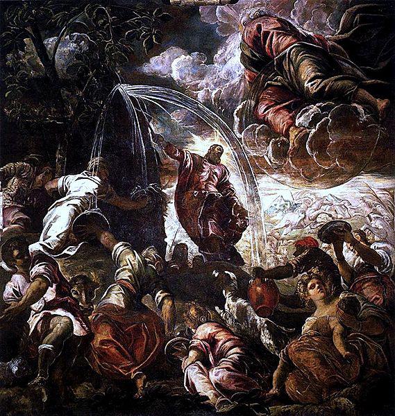 Jacopo Tintoretto Moses schlagt Wasser aus dem Felsen Germany oil painting art